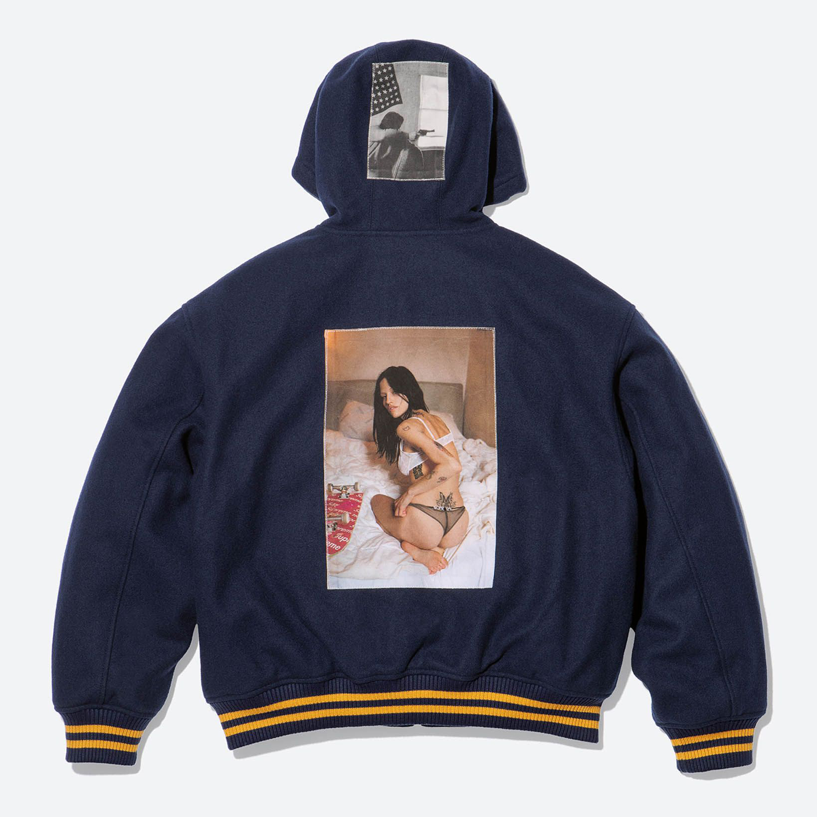 Supreme/Larry Clark Hooded Varsity Jacket view 2